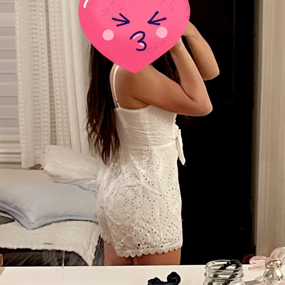 SOLD LULU’S- KEALA WHITE TIE-FRONT EYELET LACE ROM - Picture 7 of 7